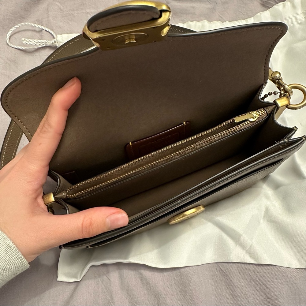 Coach Tabby Shoulder Bag 20 - Brass/Dark Stone ✨ - Picture 7 of 10